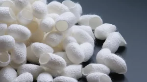 шелковые коконы, использующиеся в производстве шелковой ткани.