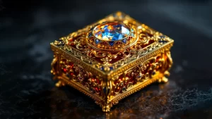 Готовая резная узбекская шкатулка с узором.